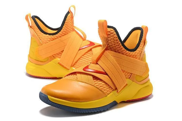 Nike Lebron Soldier XII 12 SFG EP Orange Yellow Men Shoes Sale Size US7,8,8.5,9,10,11,12 Steve Aoki Asics Shoes