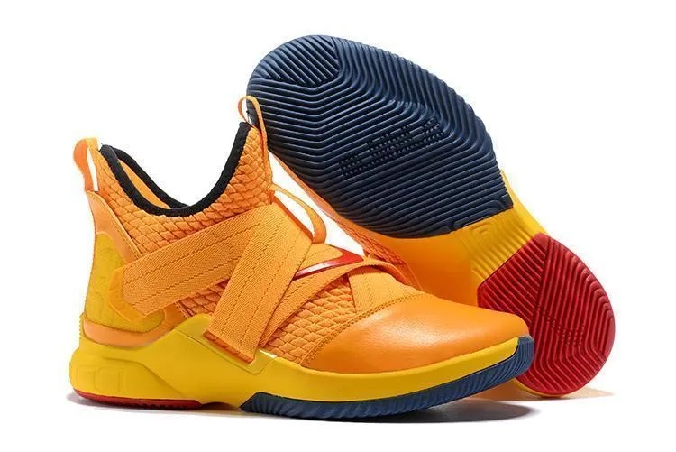 Asics Running Shoes Tiger Nike Lebron Soldier XII 12 SFG EP Orange Yellow Men Shoes Sale Size US7,8,8.5,9,10,11,12