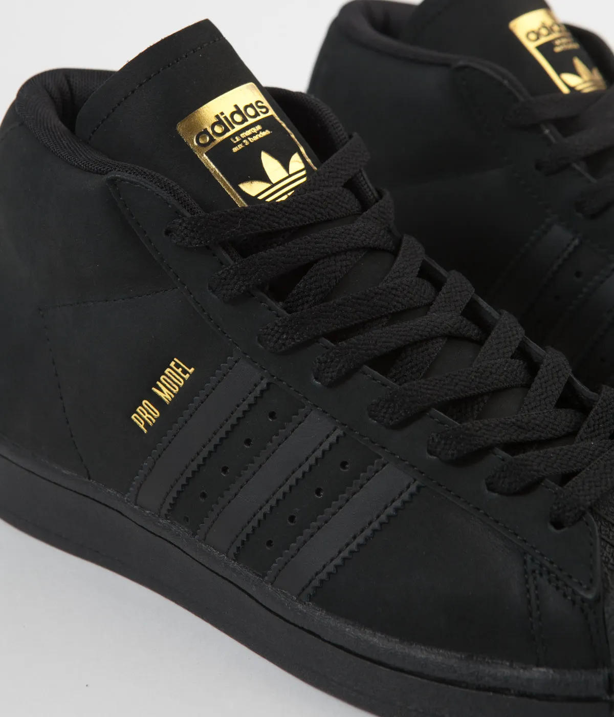 Adidas Pro Model Shoes - Core Black / Gold Metallic / White Adidas Forum Low Classic Shoes