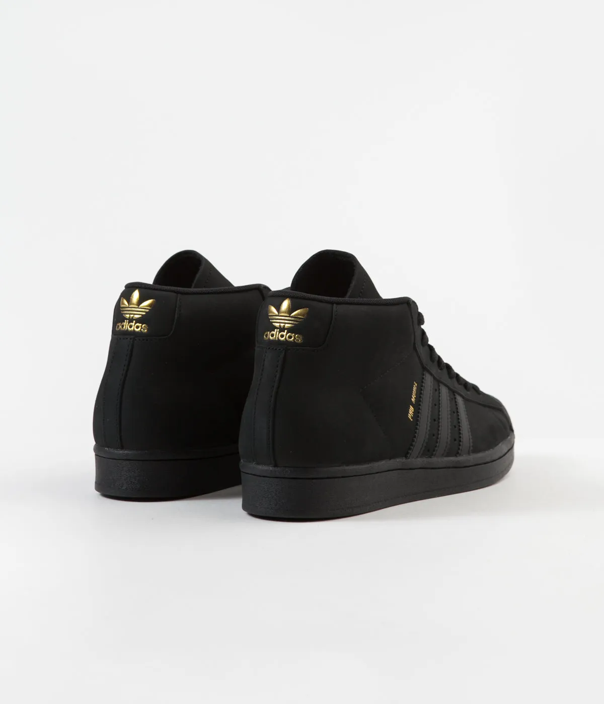 Adidas Thick Laces Shoes Adidas Pro Model Shoes - Core Black / Gold Metallic / White