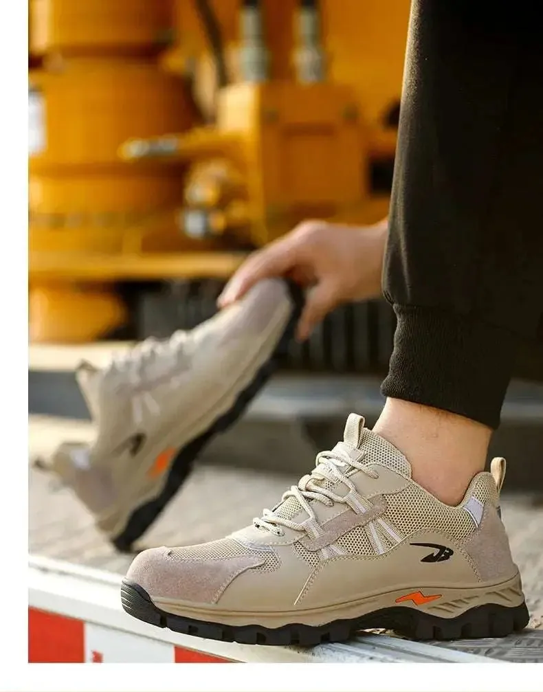 Best Farming Work Boots Breathable Steel Toe Work Shoes  Lightweight, Anti-Impact Safety Footwear