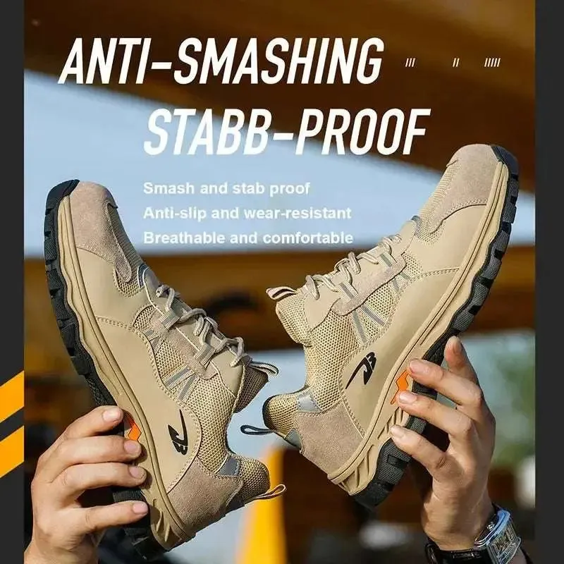 Work Boots For Sale Breathable Steel Toe Work Shoes  Lightweight, Anti-Impact Safety Footwear