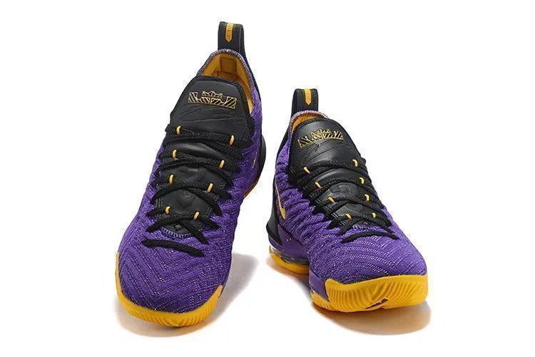 Asics Skateboard Shoes Nike Lebron XV 16 EP Purle Yellow Black Men Shoes Sale Size US 7-12
