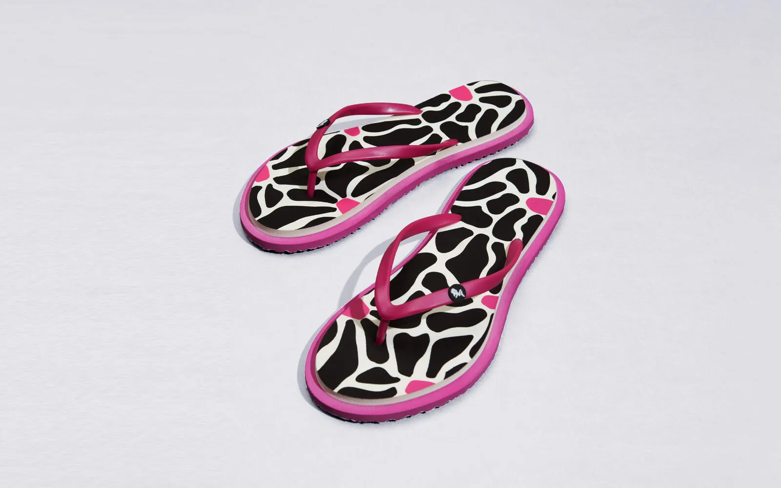 Western Rhinestone Flip Flops Printed Flip Flops : Black