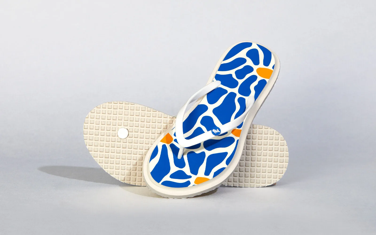 Flip Flops Memory Foam Printed Flip Flops : Blue
