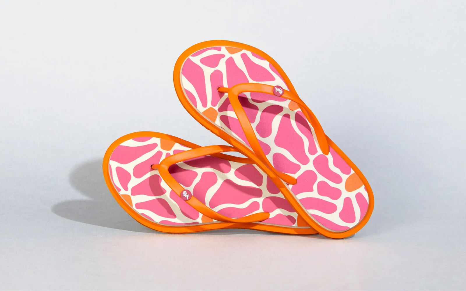 Printed Flip Flops : Pink D Flip Flops
