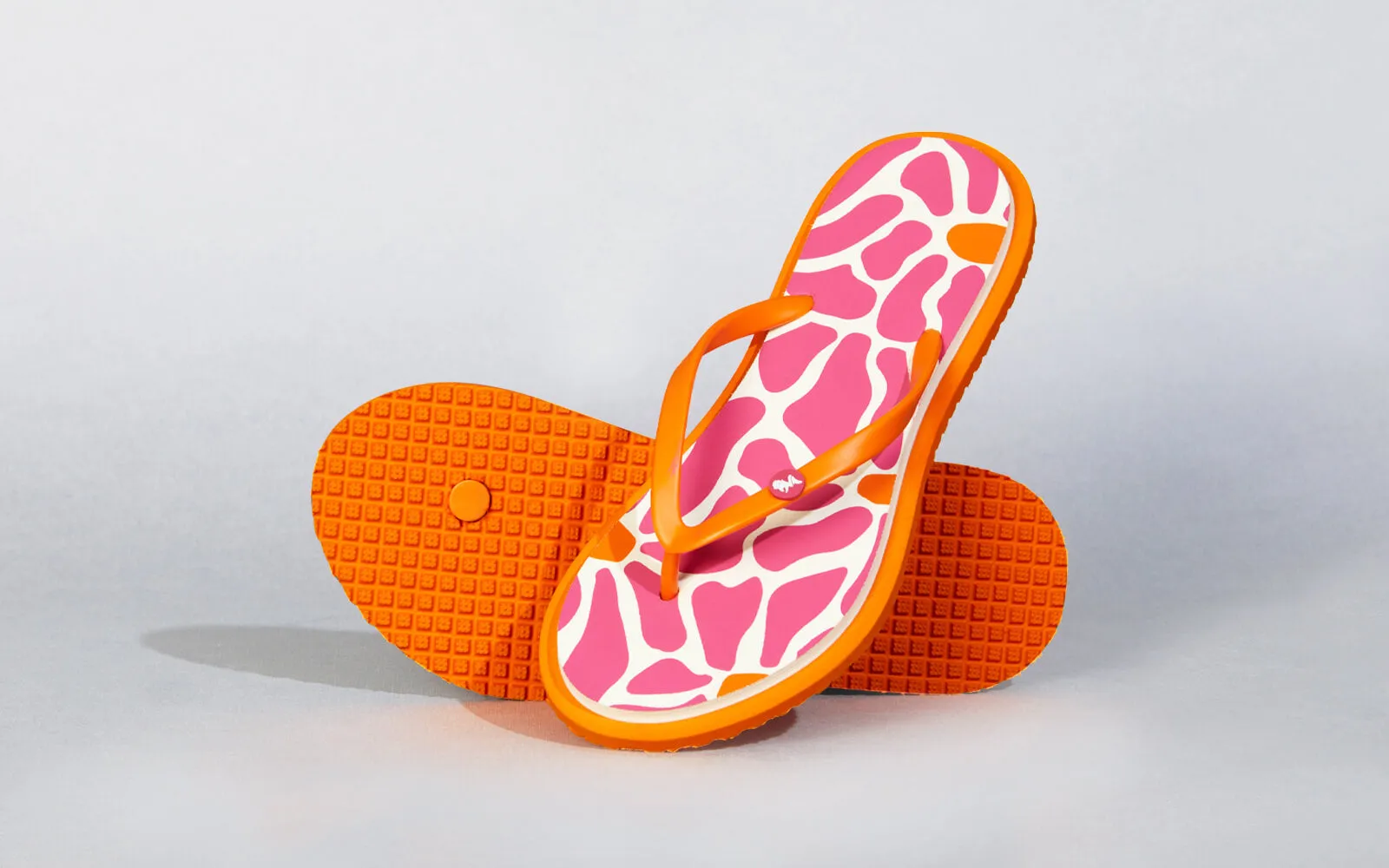 Gold Rhinestone Flip Flops Printed Flip Flops : Pink