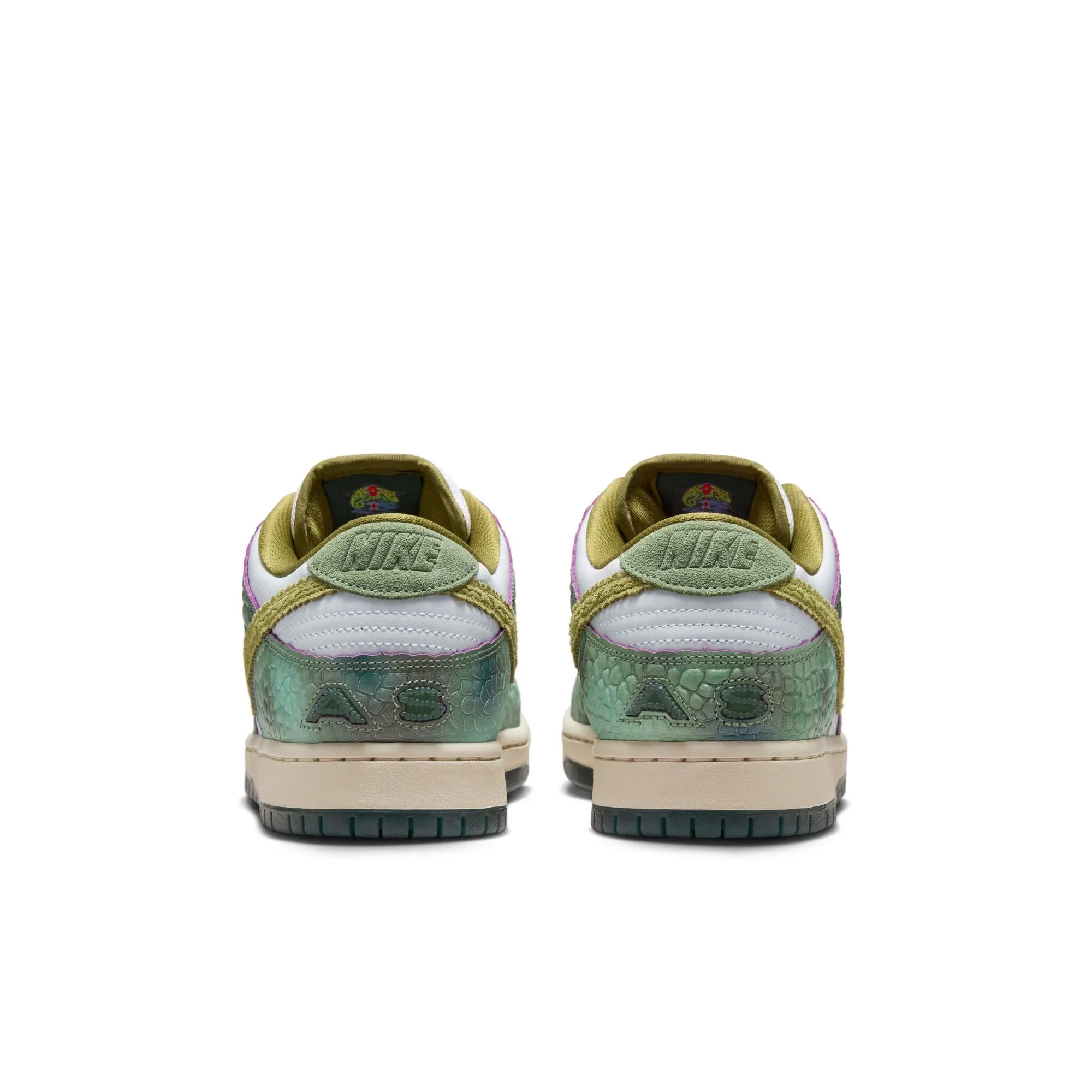 NIKE SB DUNK LOW PRO "CHAMELEON" OIL GREEN/DESERT MOSS-WHITE Asics Neon Tennis Shoes