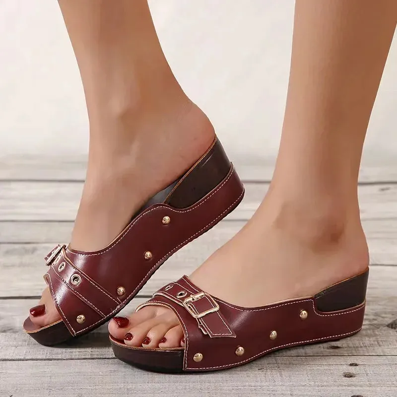 D'flip Flop Truth Table Women Sandals 2023 Fashion Wedges Shoes For Women Slippers Summer Shoes With Heels Sandals Flip Flops Women Beach Casual Shoes