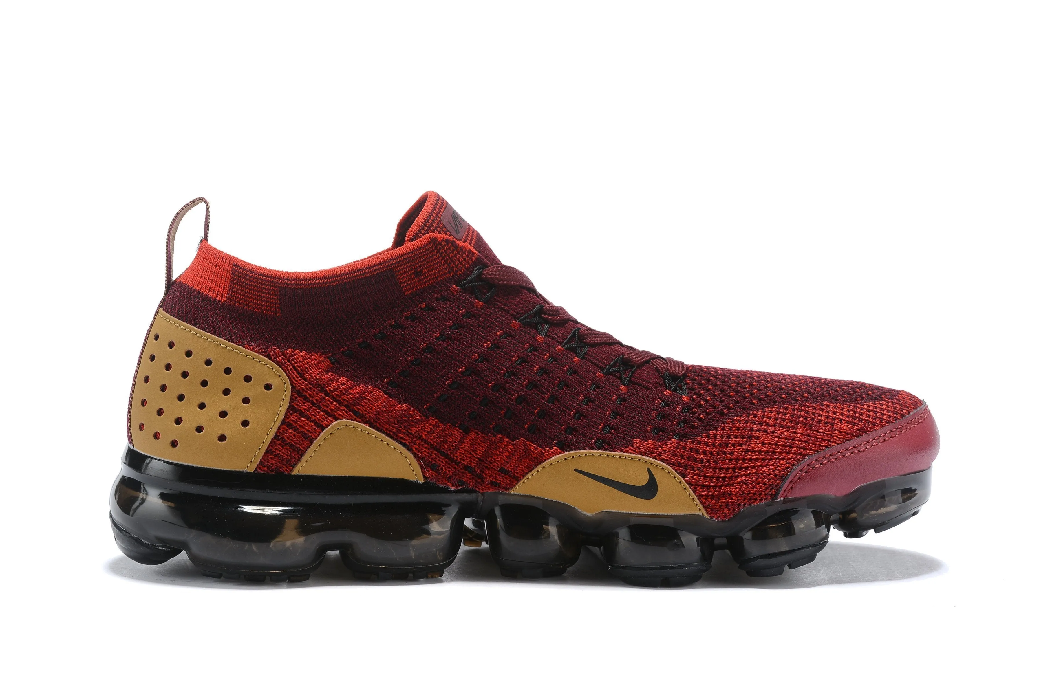 Jersey And Sneakers Nike Air Vapormax Flyknit 2 Red Brown Shoes Sneakers Men !!! CYBER MONDAY SALE !!!