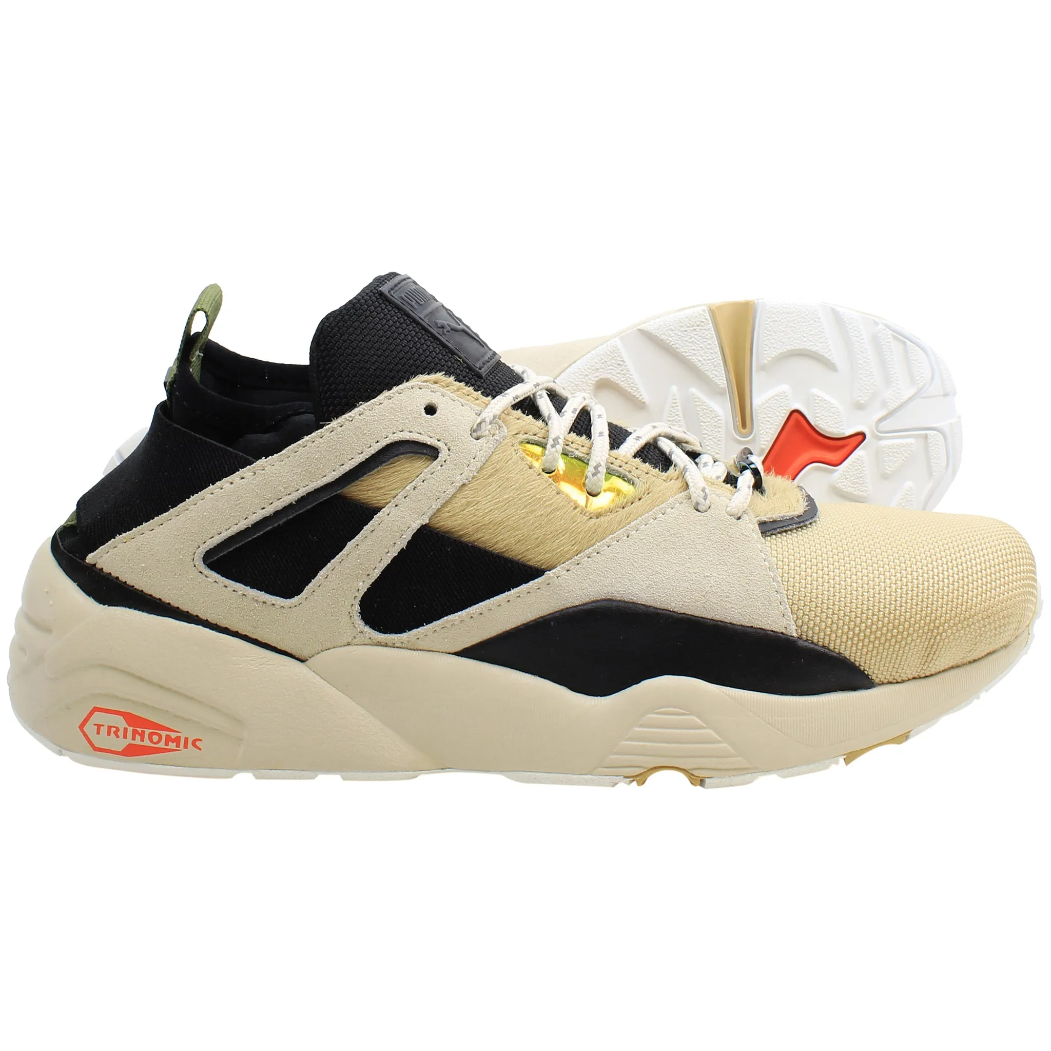 Puma BOG Sock Camping Mens Beige/Black Trainers Best Asics Shoe For Running