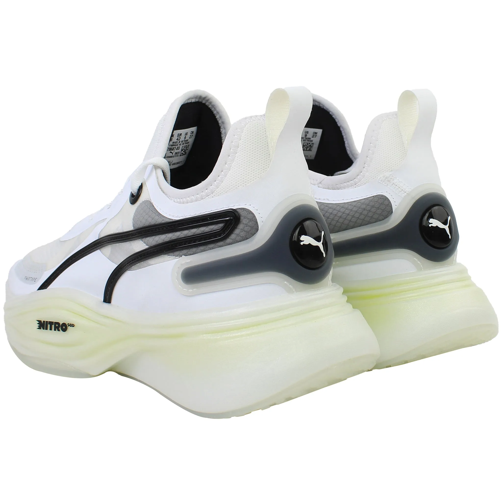 Puma PWR Nitro Squared Mens White Trainers Asics Tiger Cheer Shoes