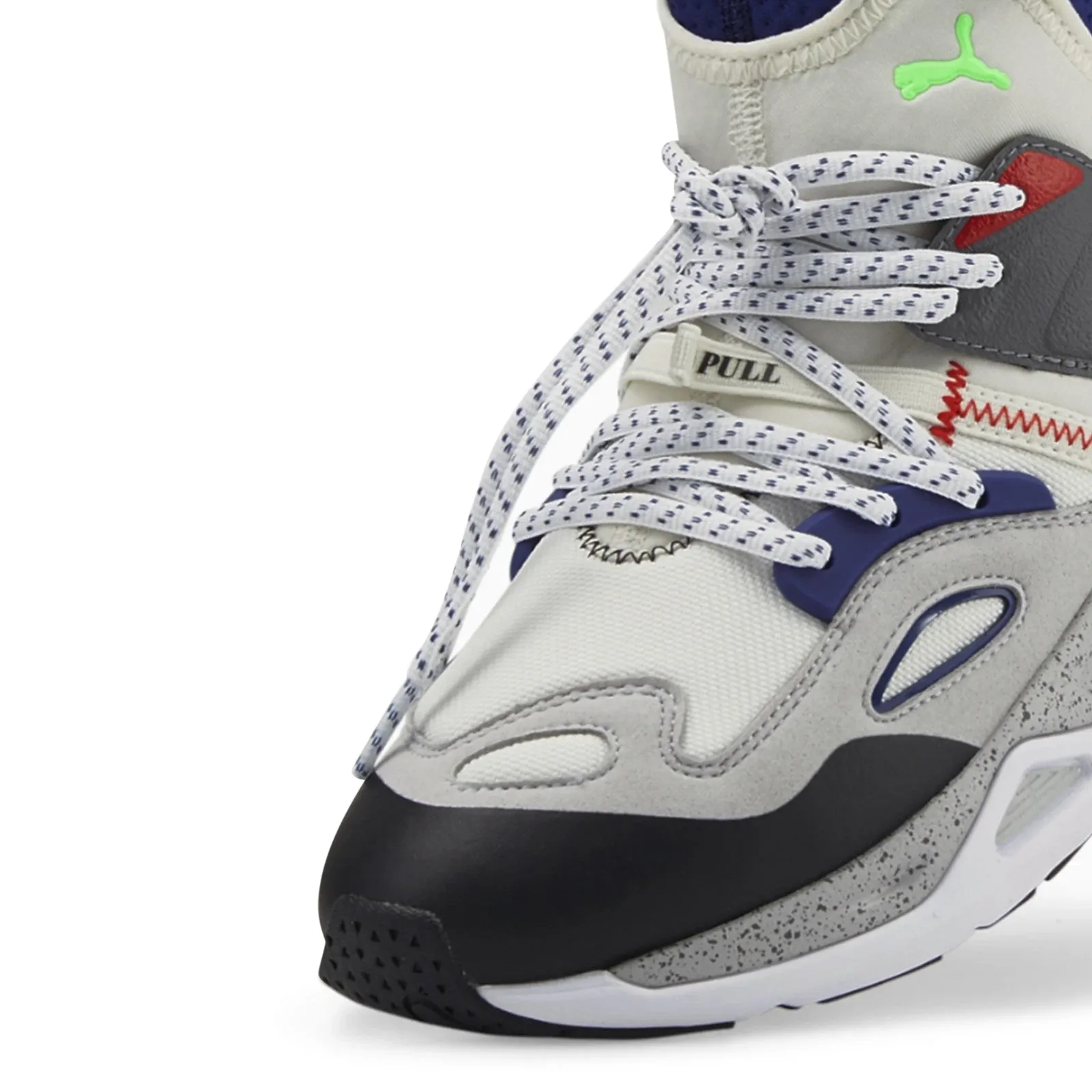 Asics Cael V4 0 Wrestling Shoes Puma TRC Blaze Mid WS (Vaporous Gray-Blazing Blue) Men's Shoes 386164-01