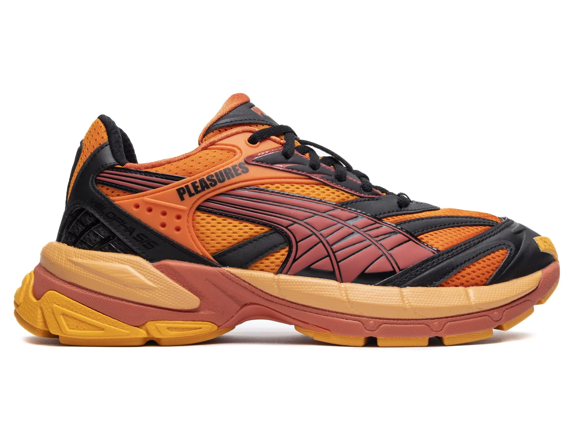 Women's Asics Shoes Black Puma x Pleasures Velophasis Layers