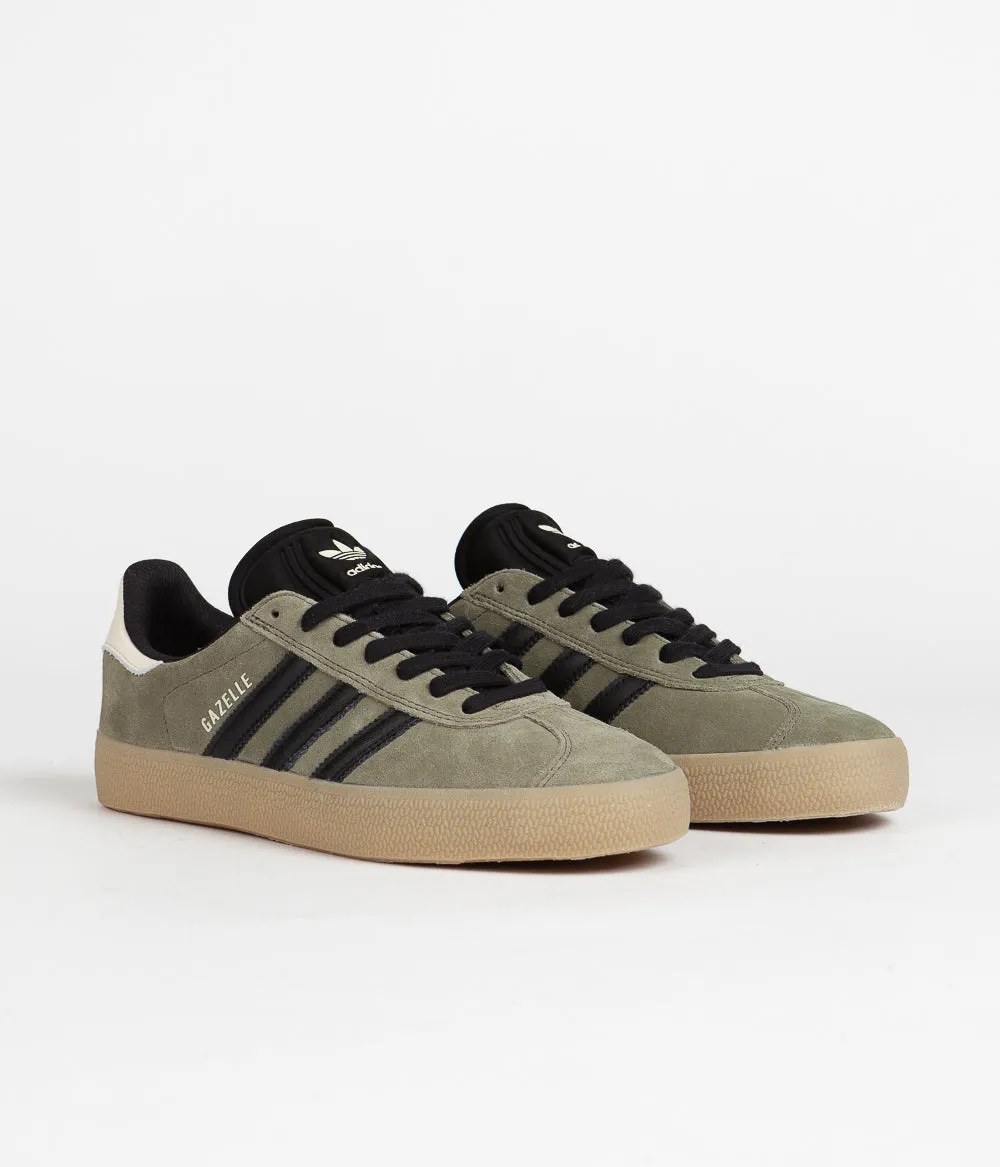 Adidas Carbon Plate Shoes Adidas Gazelle ADV Shoes - Olive Strata / Core Black / Ecru Tint