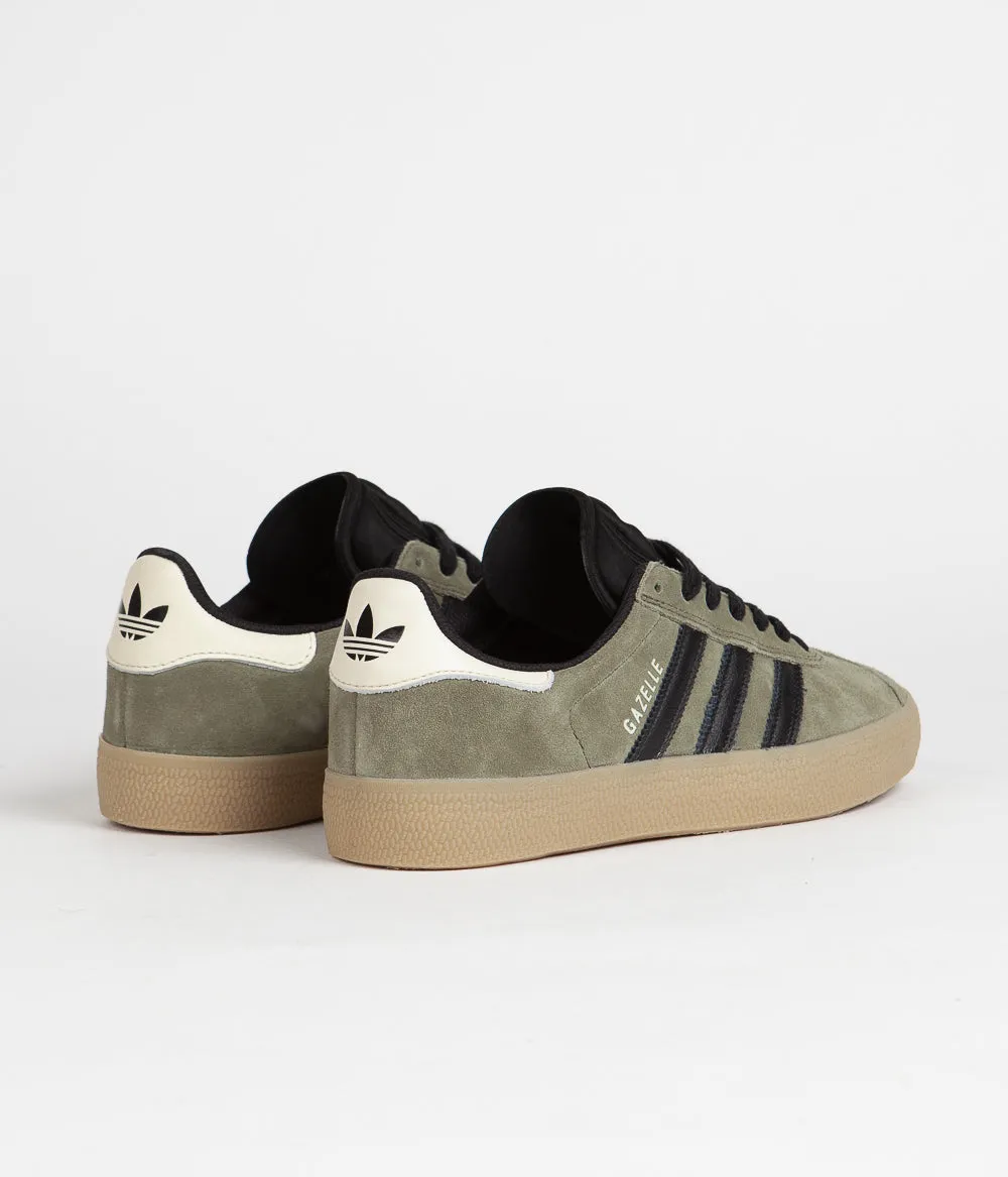 Adidas Padel Sport Shoes Adidas Gazelle ADV Shoes - Olive Strata / Core Black / Ecru Tint
