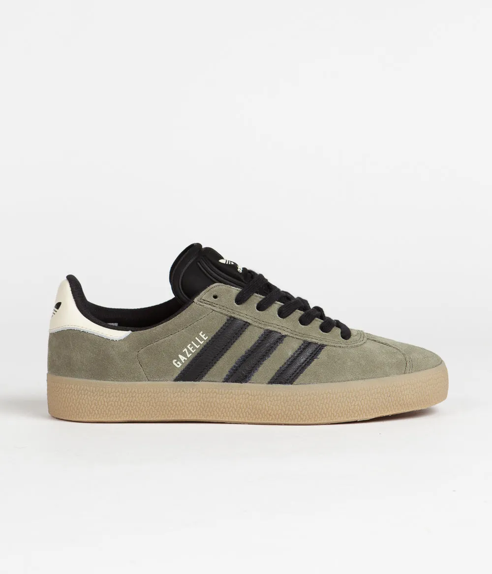 Adidas Max Cushion Shoe Adidas Gazelle ADV Shoes - Olive Strata / Core Black / Ecru Tint