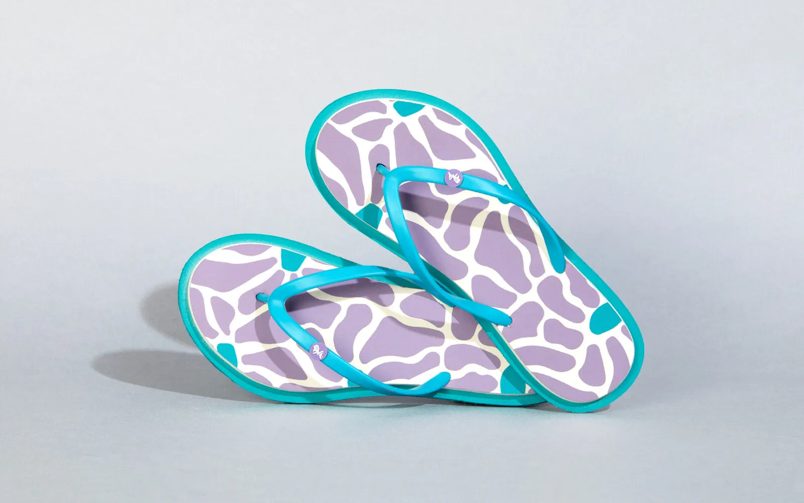 Printed Flip Flops : Lavender Flip Flops Uk