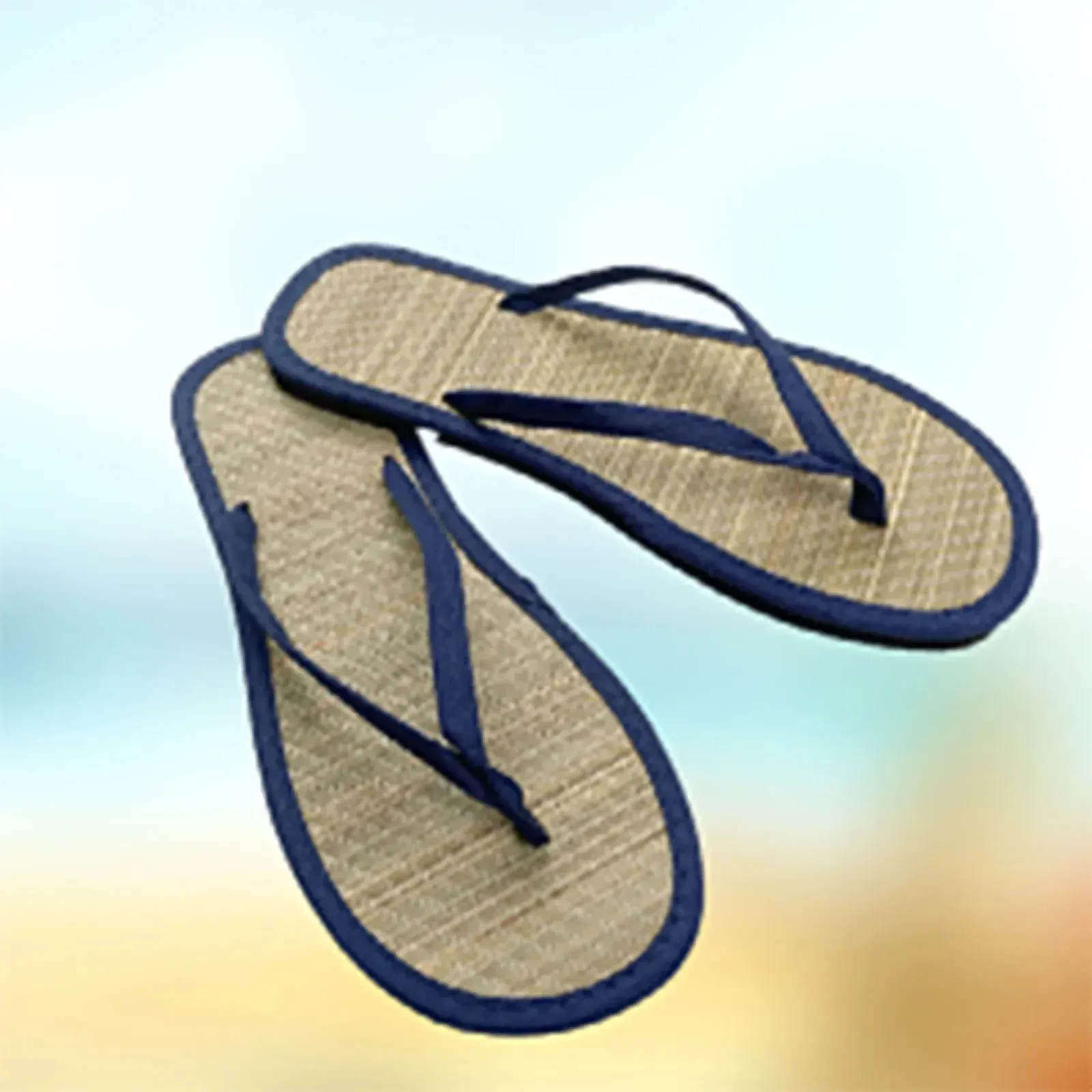 Summer Women Flat Flip-flops Slippers Comfortable Non-slip Sandals Bamboo Rattan Flip Flop Home Bathroom Fashion Slippers White Slip On Flip Flops