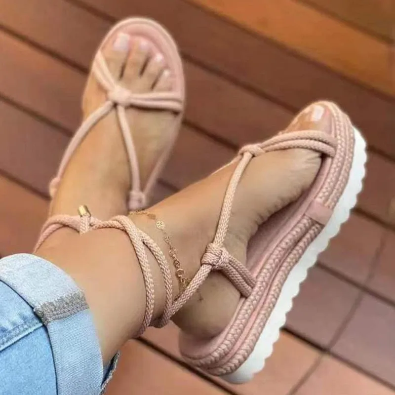 Purpdrank - Women Sandals Summer 2023 Beach Shoes For Women Flat Heels Sandals Platform Sandalias Mujer Elegant Woman Heeled Shoes Female Kitten Heel Sandals