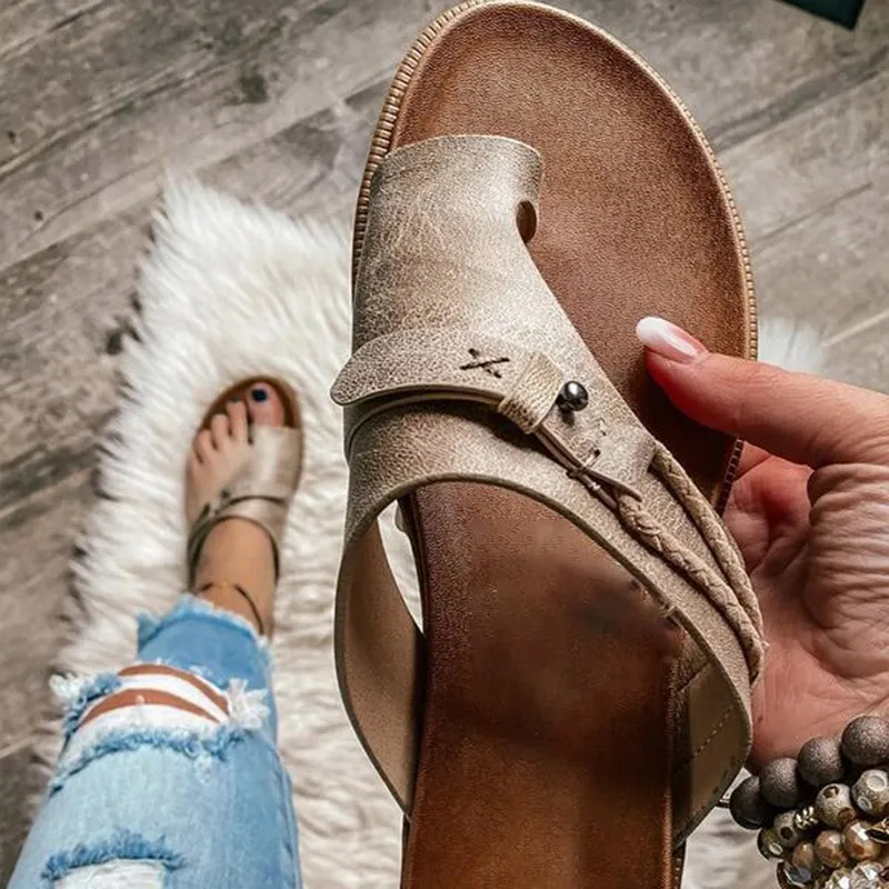 Purpdrank - Women Shoes Summer Roman Women's Sandals Light Ladies Casual Shoes Clip Toe Vintage Slip-On Beach Sandals Sandalias Mujer Sandals Lace Up
