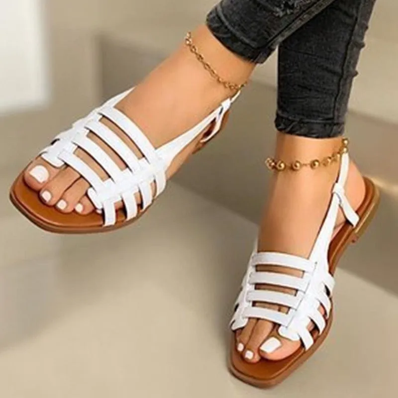 Earth Sandals Purpdrank - Women Shoes Vintage Roman Platform Women Sandals Summer Buckle Causal Solid Durable Ladies Sandals Outdoor Rubber Footwear Femme