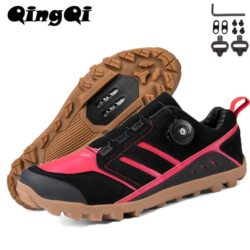 Shoe Flat Feet QQ-TB181 Mens Cycl MTB Shoes High Quality Cycling Shoes Hiking Gravel Road Bicycle Sneakers for Men Tenis Masculino Size39-50