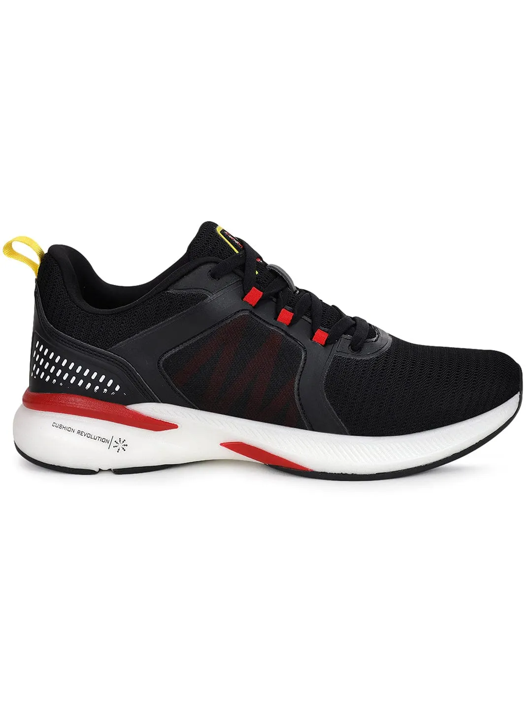 PEDRO Black Men's Running Shoes Running Shoes With Great Support