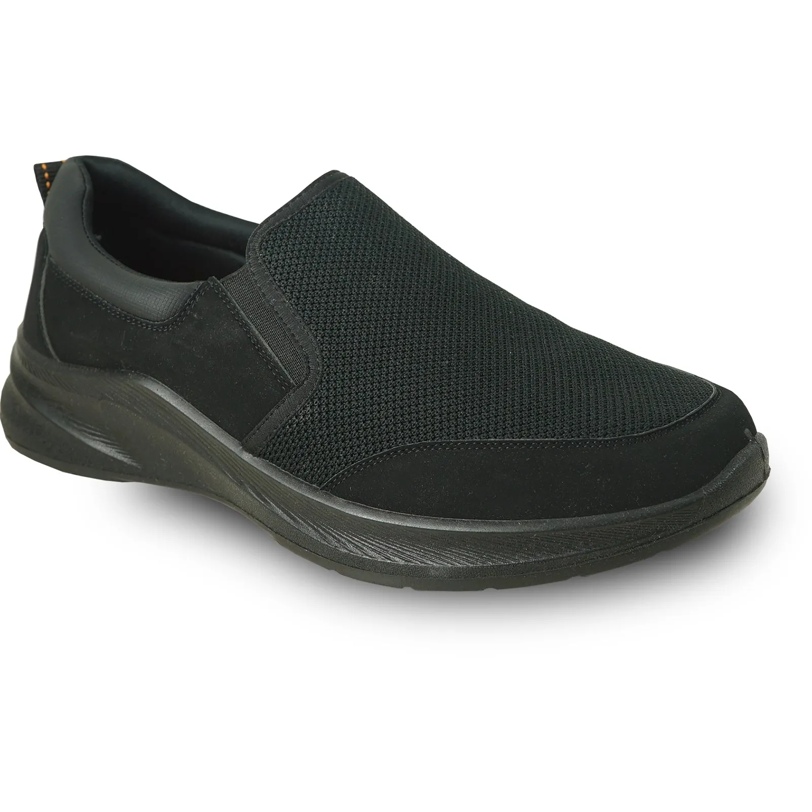 VANGELO Men Slip Resistant Shoe JIMMY-2 Black  - Wide Width Available Work Boots In Las Vegas