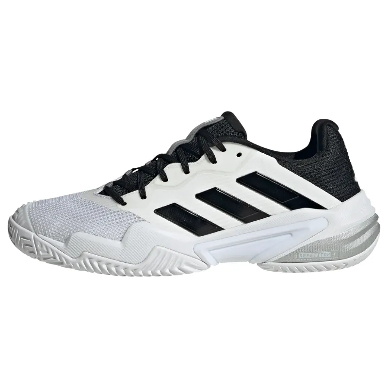 Mini Adidas Shoes Adidas Barricade 13 Mens White/Core Black/Grey Three Tennis Shoes