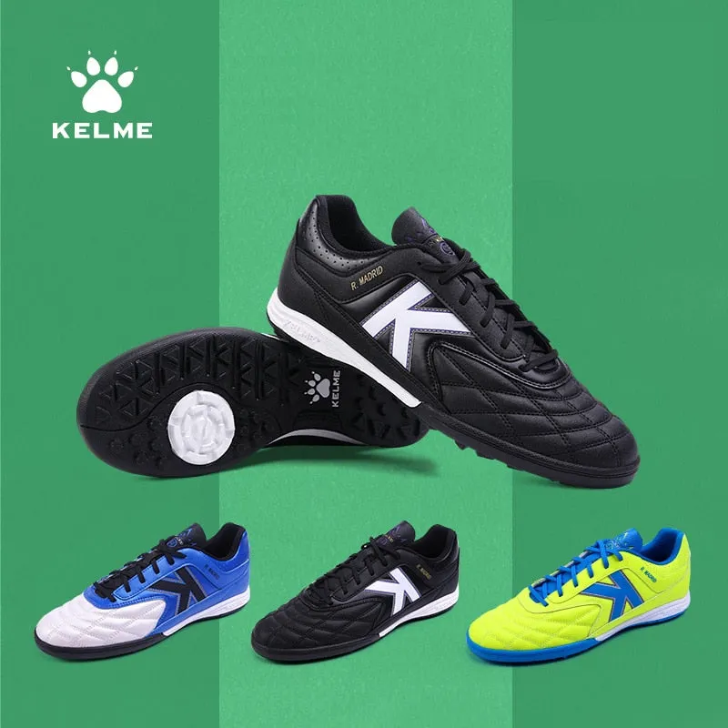 KELME Men Soccer Shoes Anti-Slippery Football Sneakers Indoor Sports Sneakers With V
