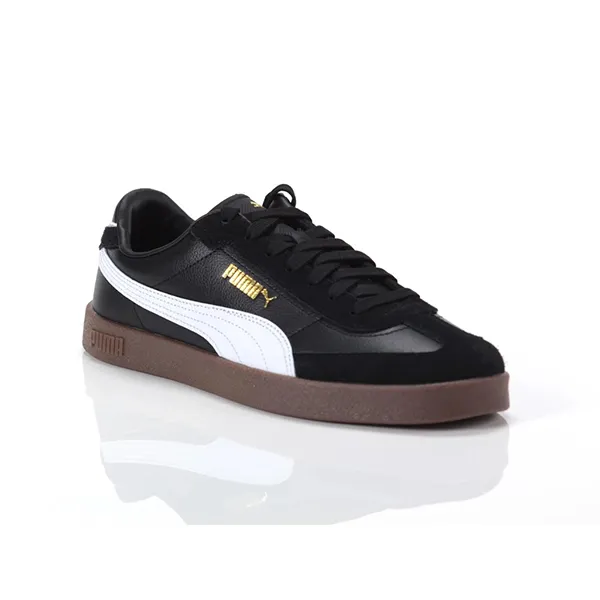 PUMA CLUB II ERA LIFESTYLE SHOES FOR MEN, PUMA BLACK & PUMA WHITE & PUMA GOLD High Top Asics Volleyball Shoes