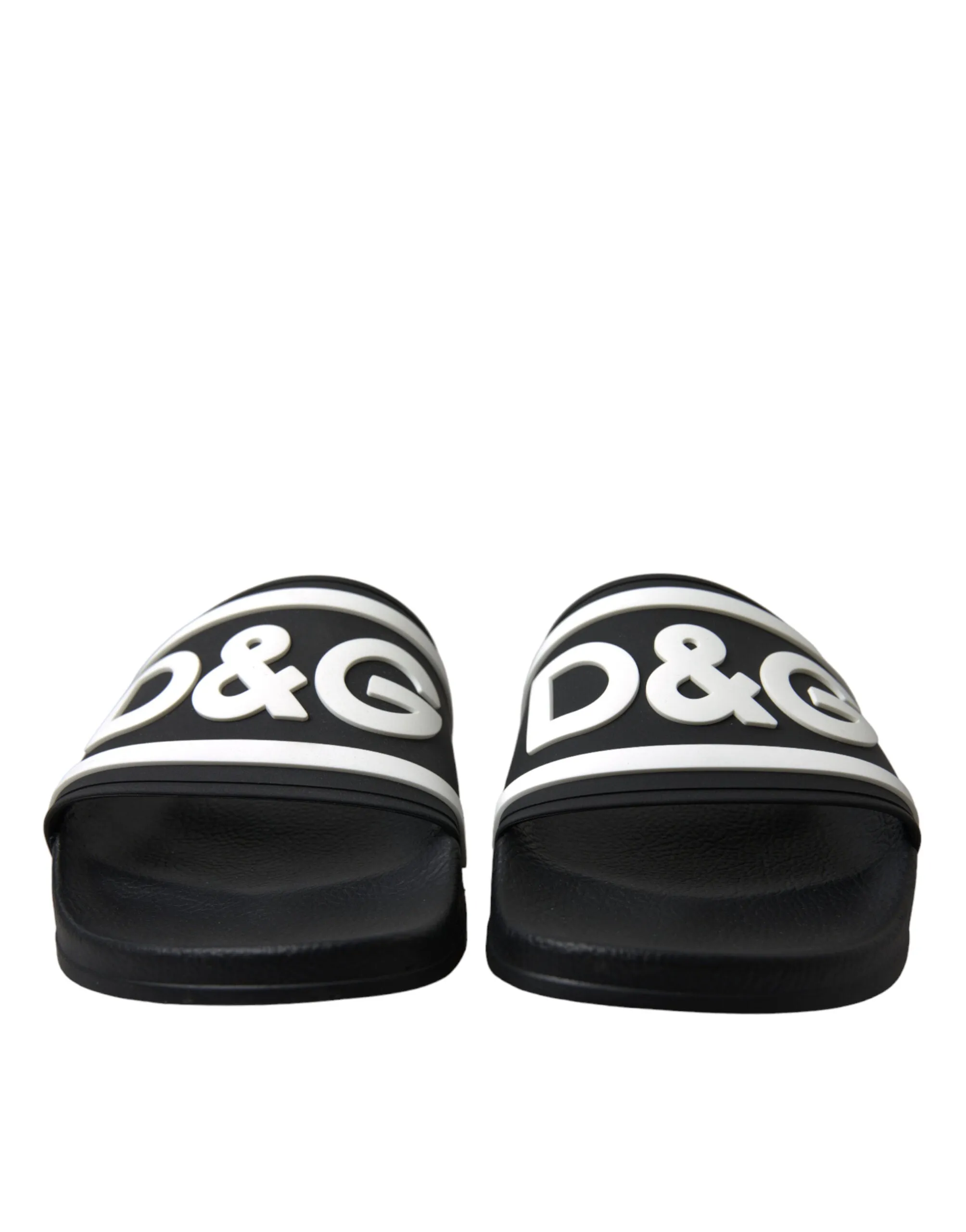 Dolce & Gabbana Black Rubber Sandals Slippers Beachwear Men Shoes Low Cost Slippers