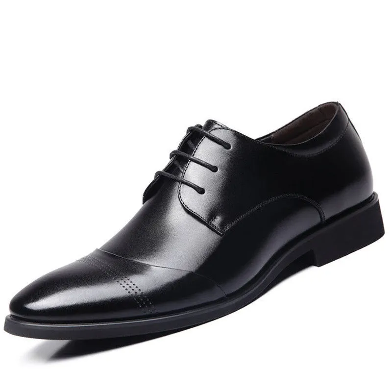 Business Dress Shoes Wedding Pointed Toe Fashion Genuine Leather Shoes Flats Oxford Shoes For Men Black Brown BRM-436 Best Cushioned Athletic Shoes