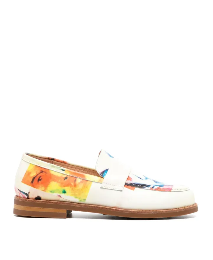 KidSuper Collage faces printed loafer Piercing Loafers