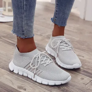 Trendy Mesh Platform Sneakers Socks Shoes Tennis Cute Walking Sneakers