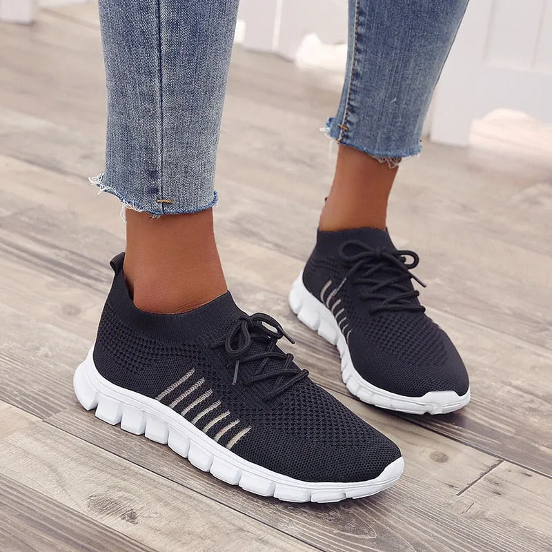 Trendy Mesh Platform Sneakers Socks Shoes Tennis Sneakers Sal