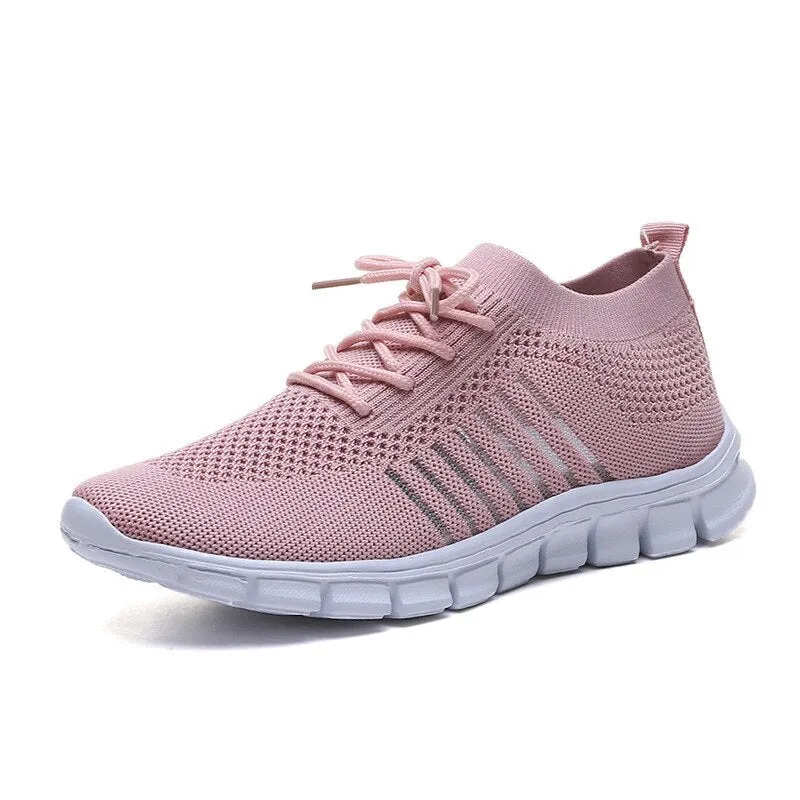 Trendy Mesh Platform Sneakers Socks Shoes Tennis Puffy Sneakers