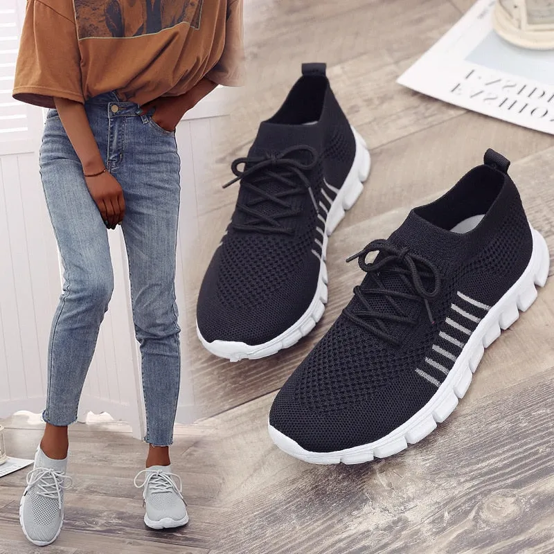 Trendy Mesh Platform Sneakers Socks Shoes Tennis Sneakers Miami