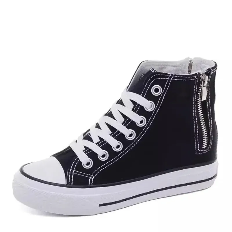 Rowena - Fashionable Hidden Heel Canvas Shoes for Women Sneakers 6e