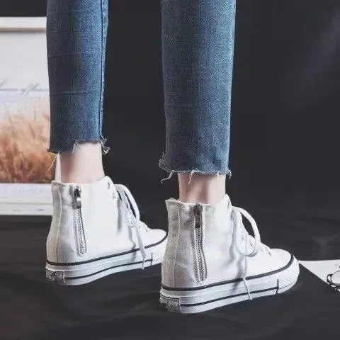 Rowena - Fashionable Hidden Heel Canvas Shoes for Women Finish Line Sneakers