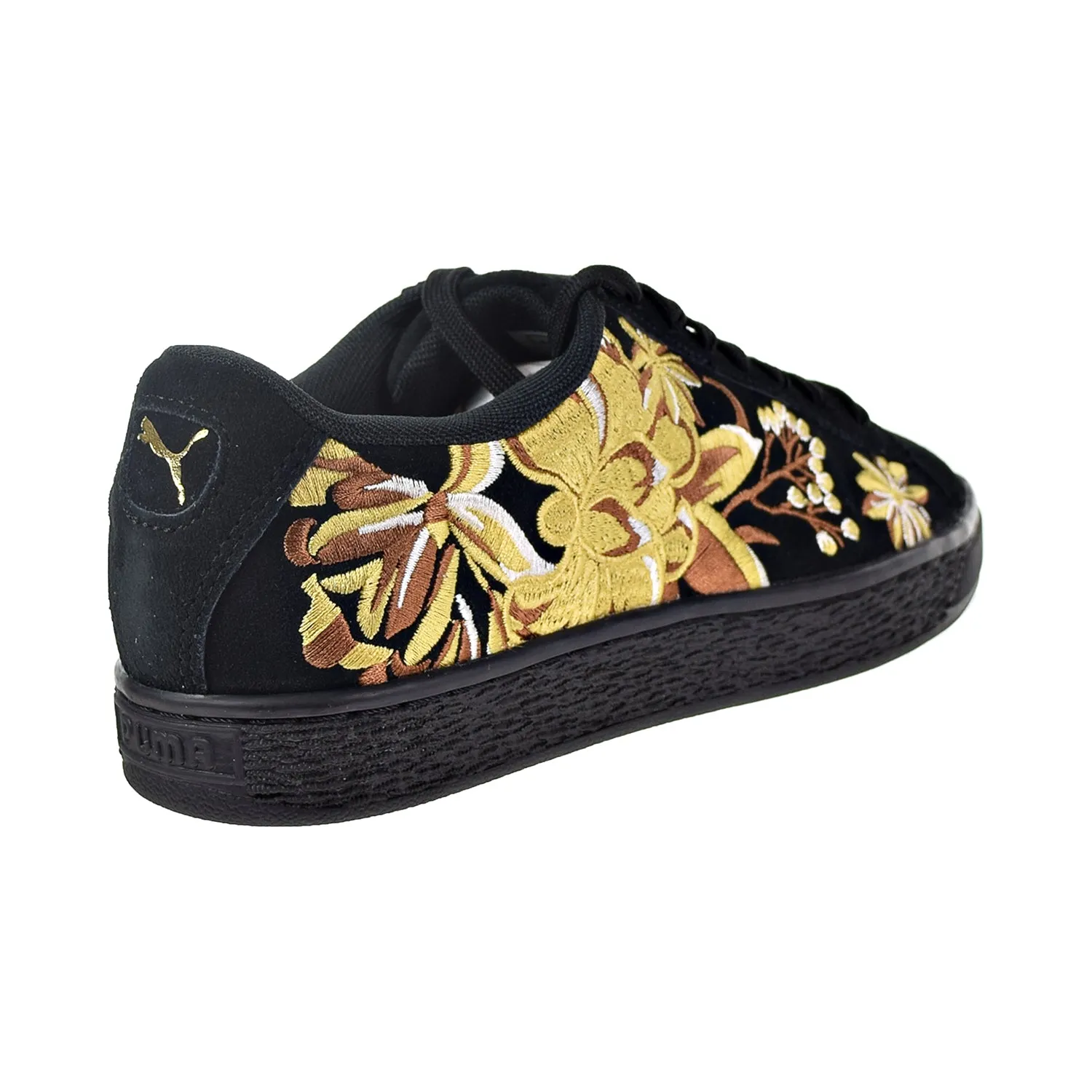 Puma Suede Hyper Emb Women's Shoes Puma Black/Puma Team Gold Asics Running Gel Shoes