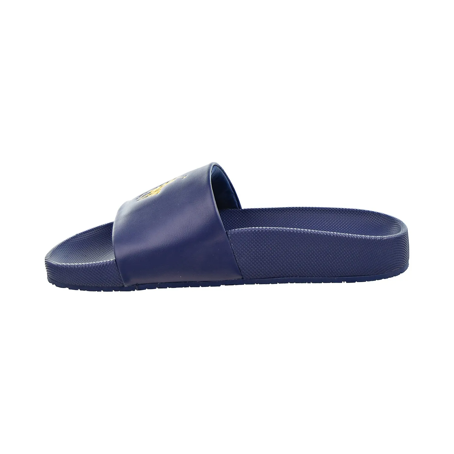 Slippers $25 Polo Ralph Lauren Cayson Men's Slides Navy-Gold