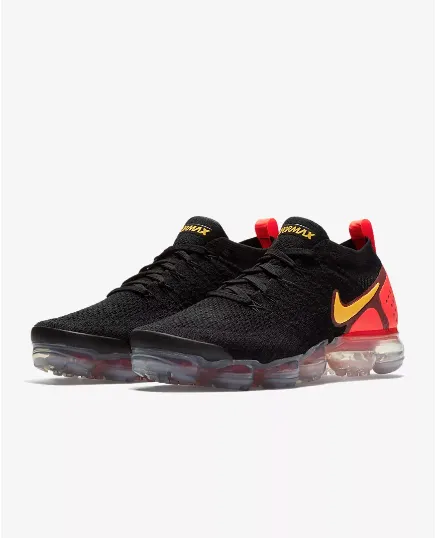 Sneakers Wool Nike Air Vapormax Flyknit 2 "Laser Orange" Black Shoes Sneakers Men !!! CYBER MONDAY SALE !!!