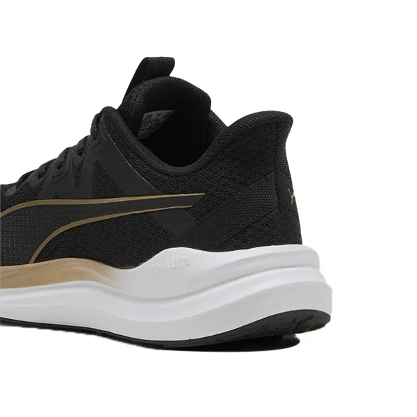 Asics Logo PUMA REFLECT LITE RUNNING SHOES FOR MEN, PUMA BLACK & PUMA GOLD