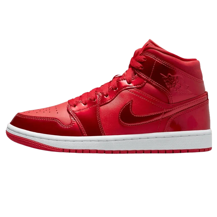 Air Jordan 1 Mid SE Wmns 'Red Pomegranate' Asics Tennis Shoes Court Ff Novak