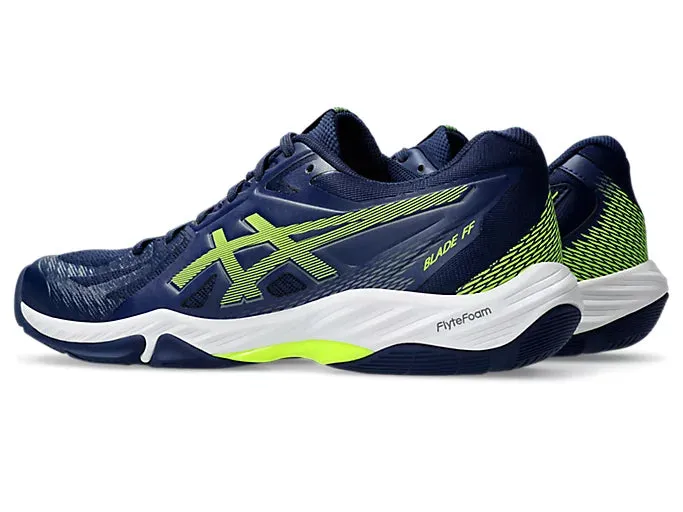 Asics Men's BLADE FF Indoor Shoes in Blue Expanse/Safety Yellow Asics Jolt 5 Running Shoe