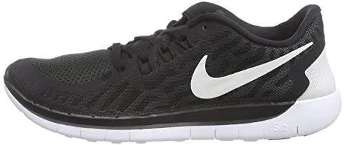 Kids Free 5.0 Black/White/Dark Grey/Cl Grey Running Shoe 7 Kids US Asics Shoes For High Arches