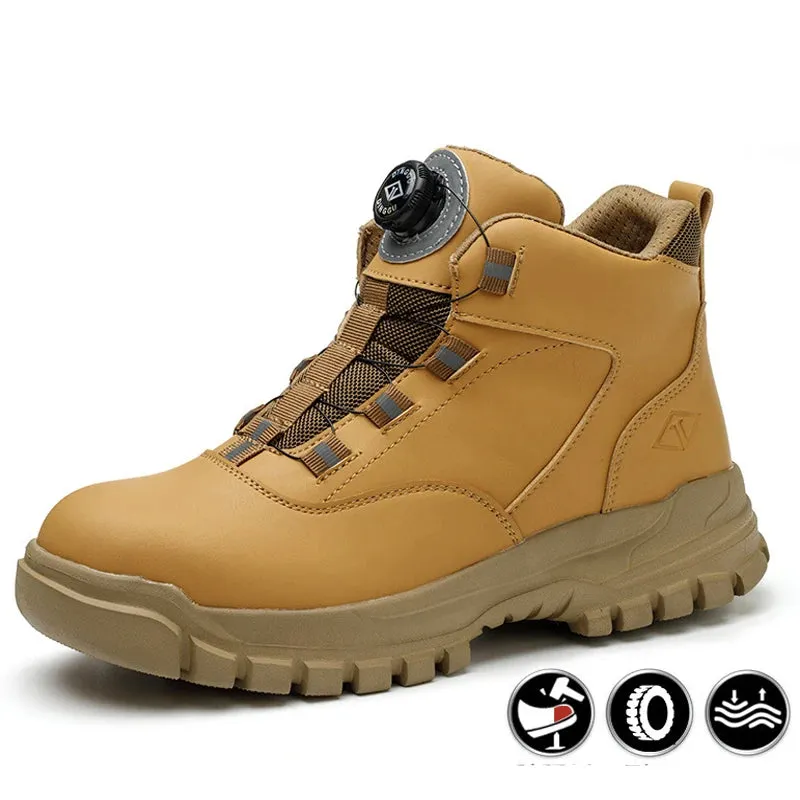 Canadian Approved Work Boots Safety Shoes Men Waterproof Work Boots Men Rotating Buttons