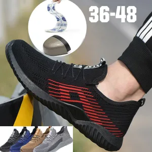 Safety Shoes With Metal Toe Men Immortal Indestructible Ryder Shoe Work Shoes With Steel Toe Work Boots Breathable Sneakers Best Work Boots For Flat Feet